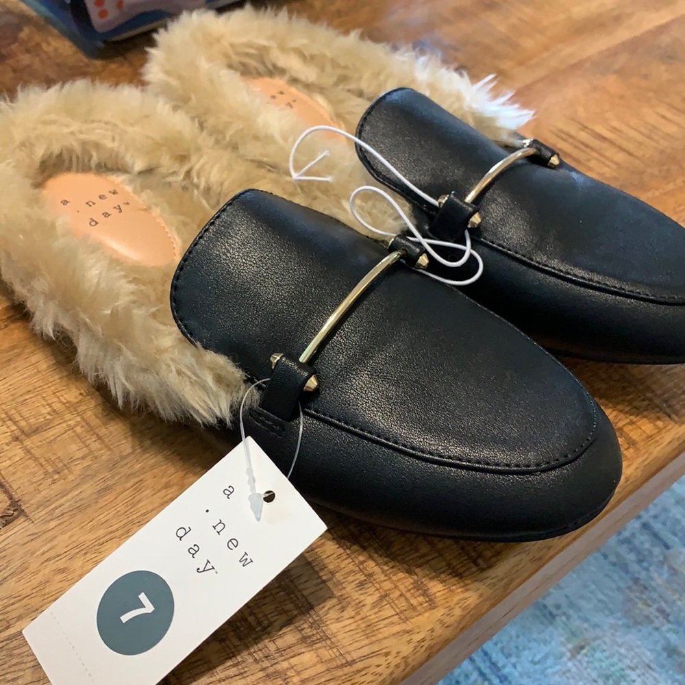 Fur lined mules